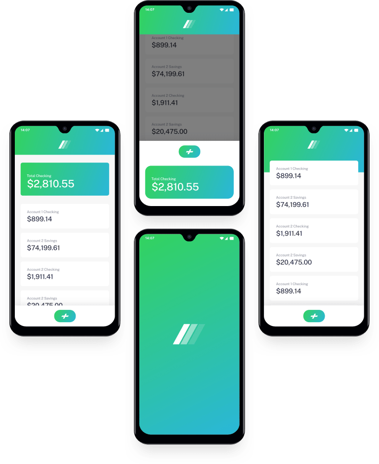 Mockup designs of easybank's mobile application